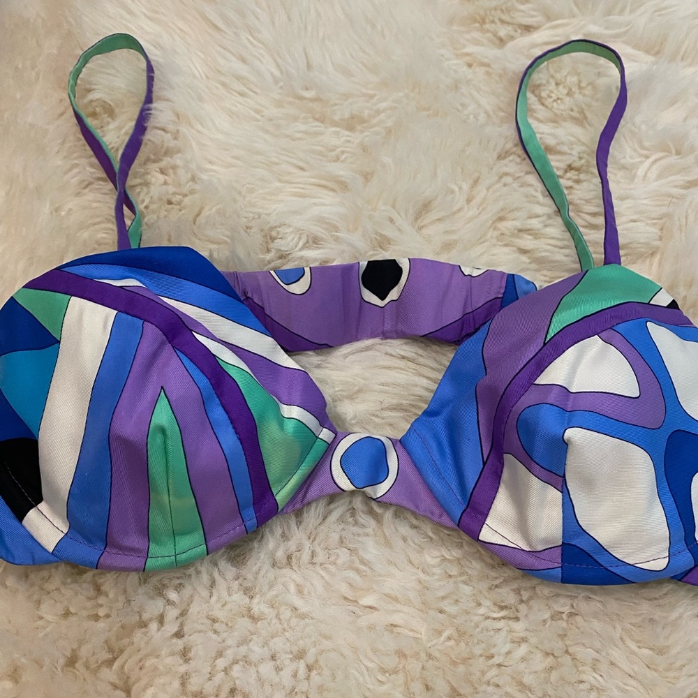 1990’s Emilio Pucci Silk Bra, Made in Italy, size 12